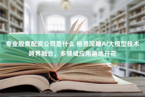 专业股票配资公司是什么 格灵深瞳AI大模型技术跨界融合，多领