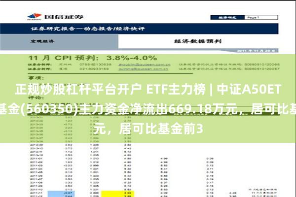 正规炒股杠杆平台开户 ETF主力榜 | 中证A50ETF指数