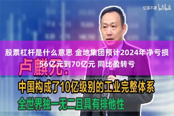 股票杠杆是什么意思 金地集团预计2024年净亏损56亿元到7